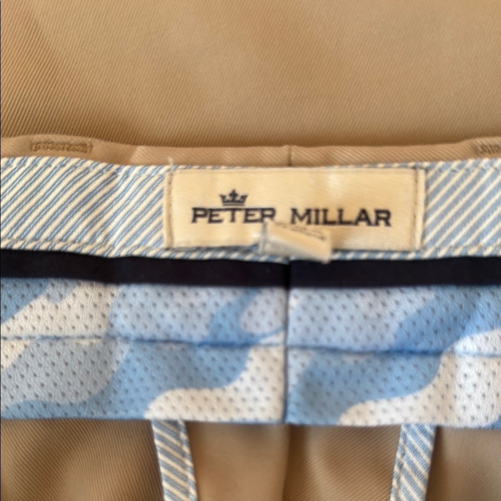 Peter Millar Crown Golf Pants in Sz 38x30 Tan Pre Owned